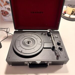Crosley Black and Red Portable Record Player